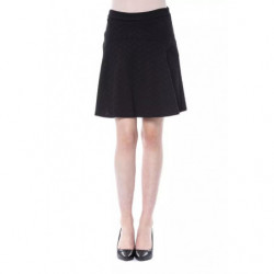 Gonna in poliestere nero - W42
