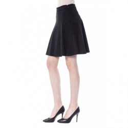 Gonna in poliestere nero - W46