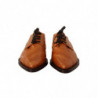 Scarpe formali stringate in pelle di anguilla marrone - EU39/US8.5