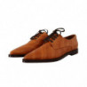 Scarpe formali stringate in pelle di anguilla marrone - EU39/US8.5