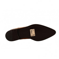 Scarpe formali stringate in pelle di anguilla marrone - EU39/US8.5