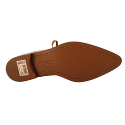 Scarpe basse formali stringate pelle anguilla bianca - EU39/US8.5