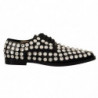 Scarpe formali stringate con cristalli in pelle nera - EU41/US10.5