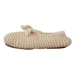 Ballerine bianche slip on in maglia di lana - EU40/US9.5