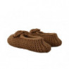 Scarpe marroni slip on ballerine in maglia di lana - EU40/US9.5