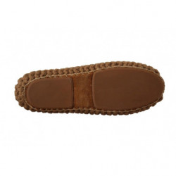 Scarpe marroni slip on ballerine in maglia di lana - EU40/US9.5