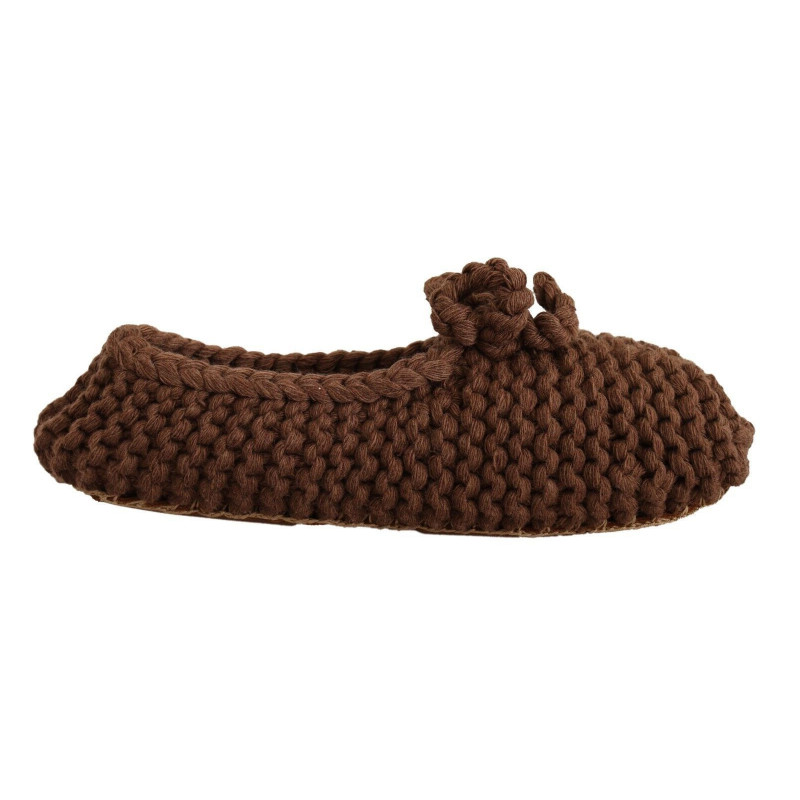 Scarpe marroni slip on ballerine in maglia di lana - EU40/US9.5