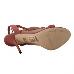 Scarpe sandali cinturino alla caviglia elasticizzato tulle rosa - E