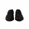 Scarpe basse formali borchiate con lacci nere - EU39/US8.5