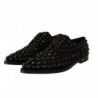 Scarpe basse formali borchiate con lacci nere - EU39/US8.5