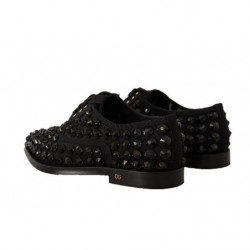 Scarpe basse formali borchiate con lacci nere - EU39/US8.5