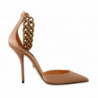 Scarpe décolleté tacco alto cinturino alla caviglia beige - EU39/US8.5