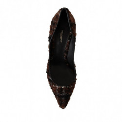 Scarpe décolleté a spillo a punta in tweed multicolor - EU39/US8.5