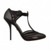 Scarpe décolleté tacco spillo cinturino T rete nera - EU39/US8.5
