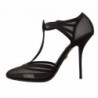 Scarpe décolleté tacco spillo cinturino T rete nera - EU39/US8.5