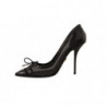 Scarpe décolleté con tacco a punta in pelle nera a rete - EU40/US9.5
