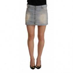 Minigonna in cotone denim a...