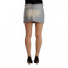 Minigonna in cotone denim a vita media azzurra - IT40-S