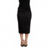Gonna midi in viscosa a tubino a vita alta nera Tinsel - IT38-XS