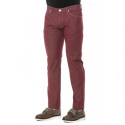 Jeans e pantaloni in cotone bordeaux - W35