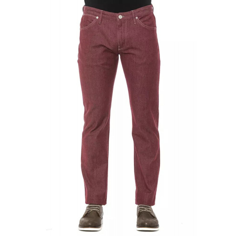Jeans e pantaloni in cotone bordeaux - W38