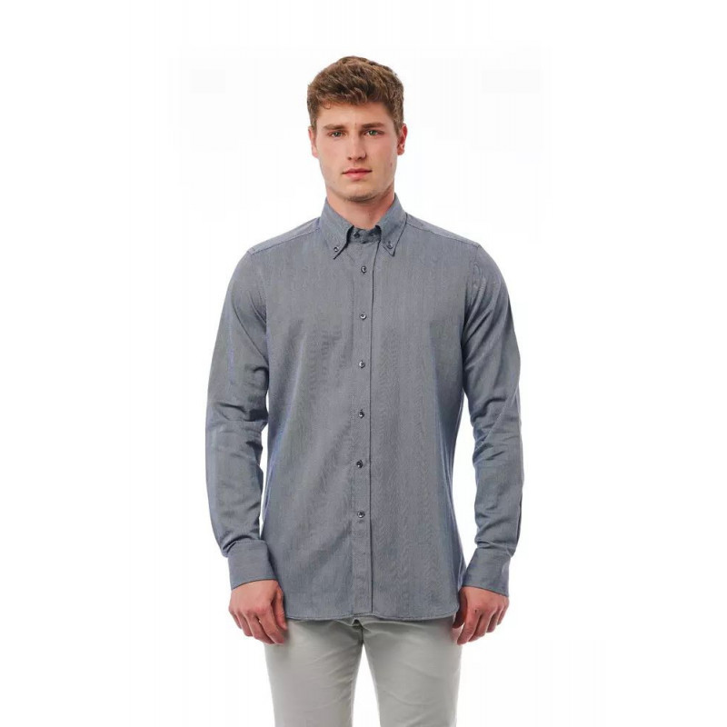 Camicia in cotone blu - XXL