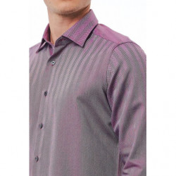 Camicia in cotone bordeaux - XXL