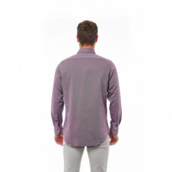 Camicia in cotone bordeaux - XXL