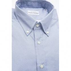 Camicia in cotone azzurro - XXL