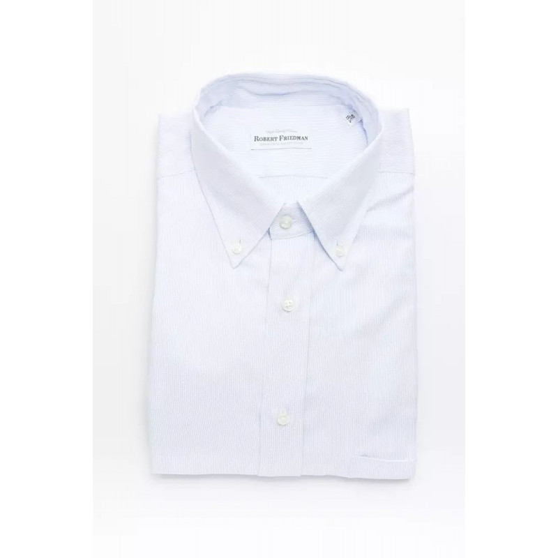 Camicia in cotone azzurro - S