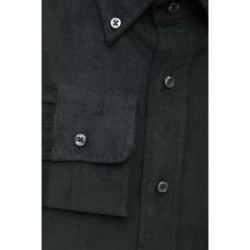 Camicia in cotone nero - XL