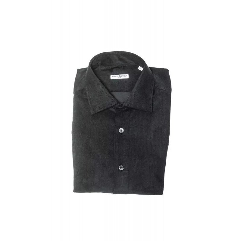 Camicia in cotone nero - XL
