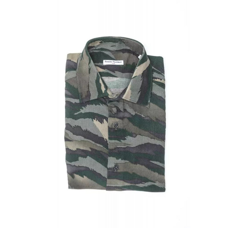 Camicia in cotone verde - M