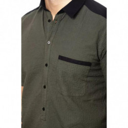 Camicia in cotone militare - M