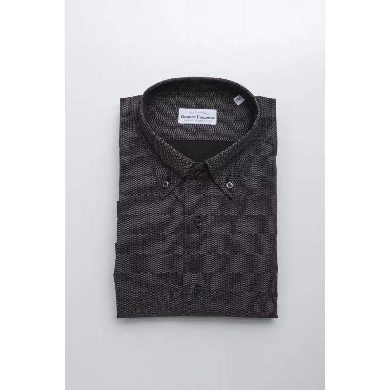 Camicia in cotone nero - XL