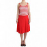 Abito a trapezio in jersey rigato rosso - IT44-L