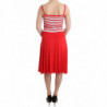 Abito a trapezio in jersey rigato rosso - IT44-L