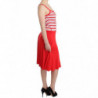 Abito a trapezio in jersey rigato rosso - IT44-L
