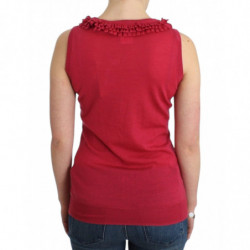 Top in maglia di lana rosa - S