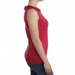 Top in maglia di lana rosa - S