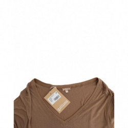 Top marrone a maniche corte - S