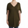 Top blusa a maniche corte verde - M