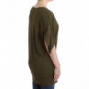 Top blusa a maniche corte verde - M