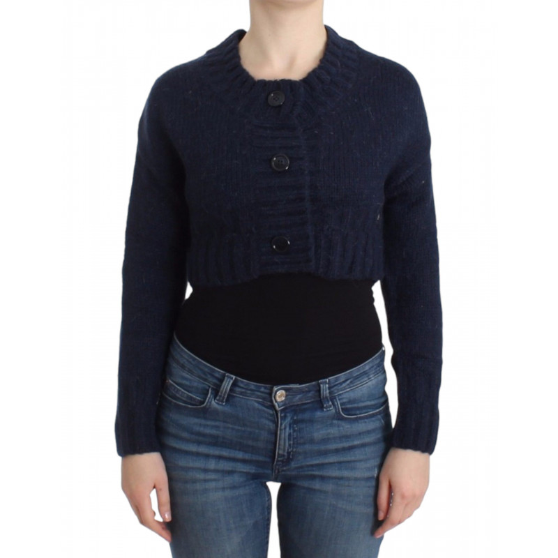 Cardigan corto blu - S