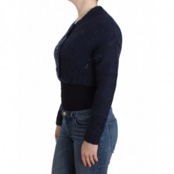 Cardigan corto blu - S