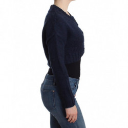 Cardigan corto blu - S