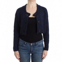 Cardigan corto blu - S