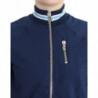 Cardigan in cotone con zip blu - S