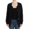 Cardigan in lana nera - S