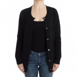 Cardigan in lana nera - M